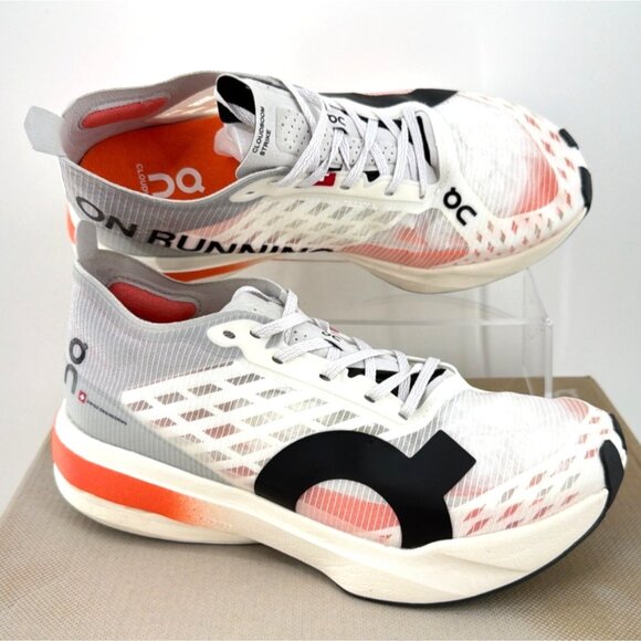 ON Cloud Cloudboom Strike Roadrunner White Orange Running Sneakers Men Size 6 main image 8